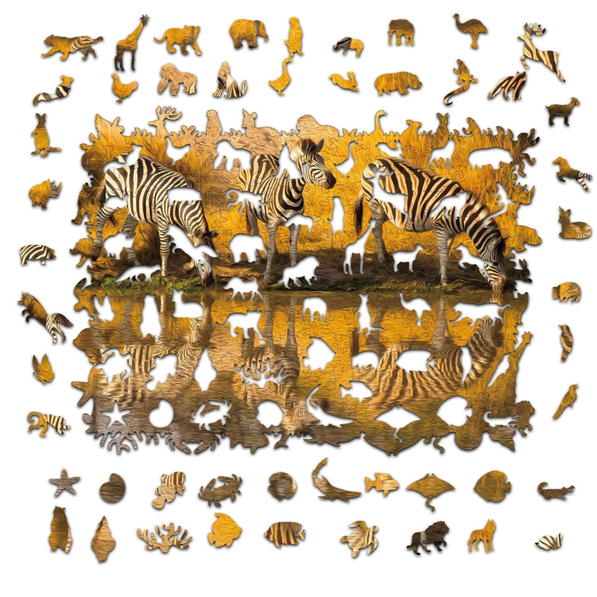 ZEBRA Wooden Jigsaw Puzzle - KAAYEE Puzzle