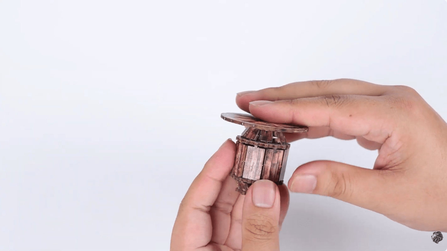 How to Install the Barrel in Kaayee Reto Train Book Nook Kit - KAAYEE Puzzle