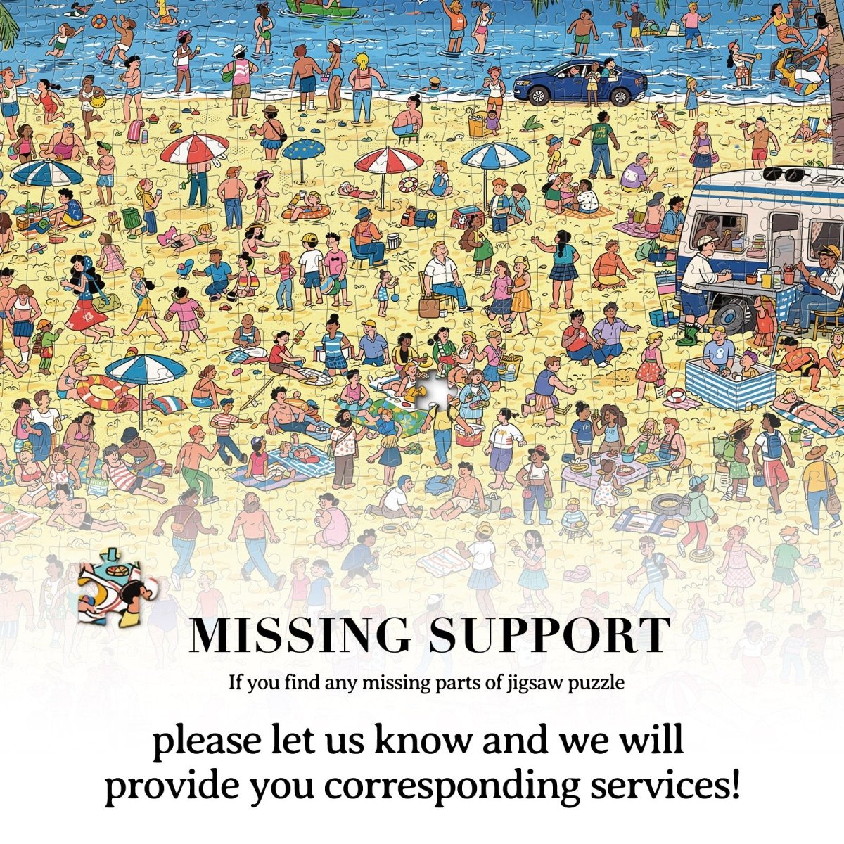 1000 - Piece Hidden Spot - the - Person Jigsaw Puzzle – Where’s Zoe? Beach Day - KAAYEE Puzzle