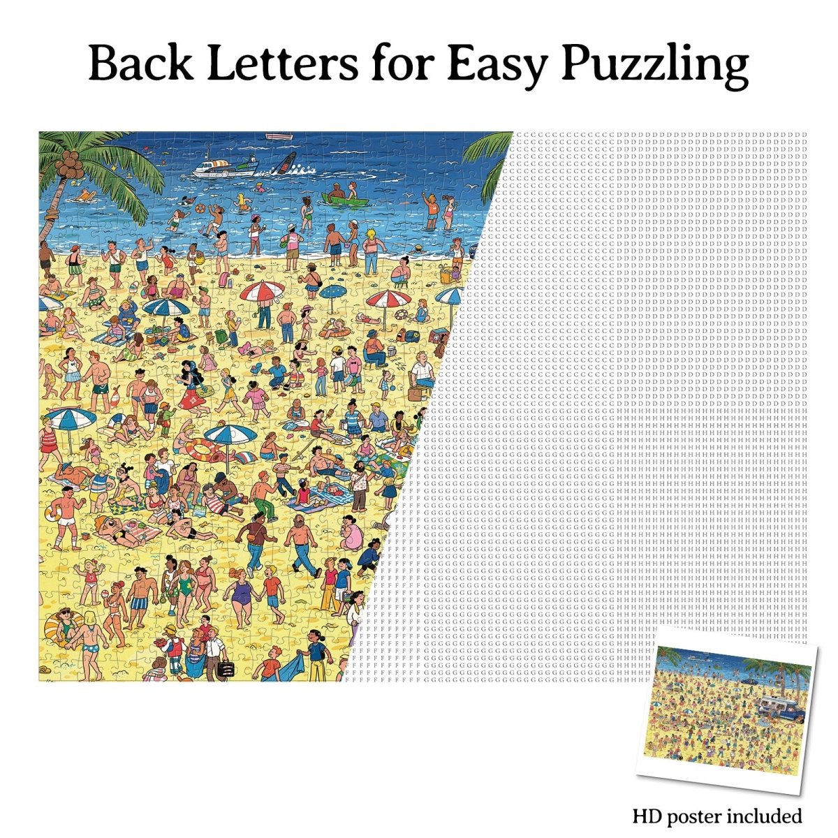 1000 - Piece Hidden Spot - the - Person Jigsaw Puzzle – Where’s Zoe? Beach Day - KAAYEE Puzzle