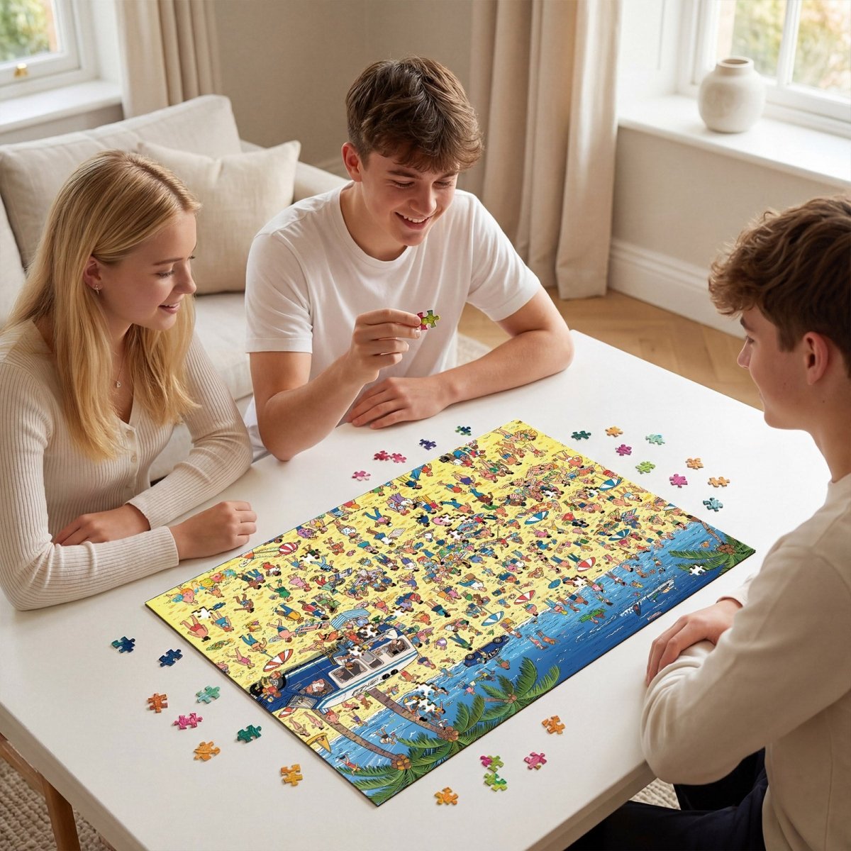 1000 - Piece Hidden Spot - the - Person Jigsaw Puzzle – Where’s Zoe? Beach Day - KAAYEE Puzzle