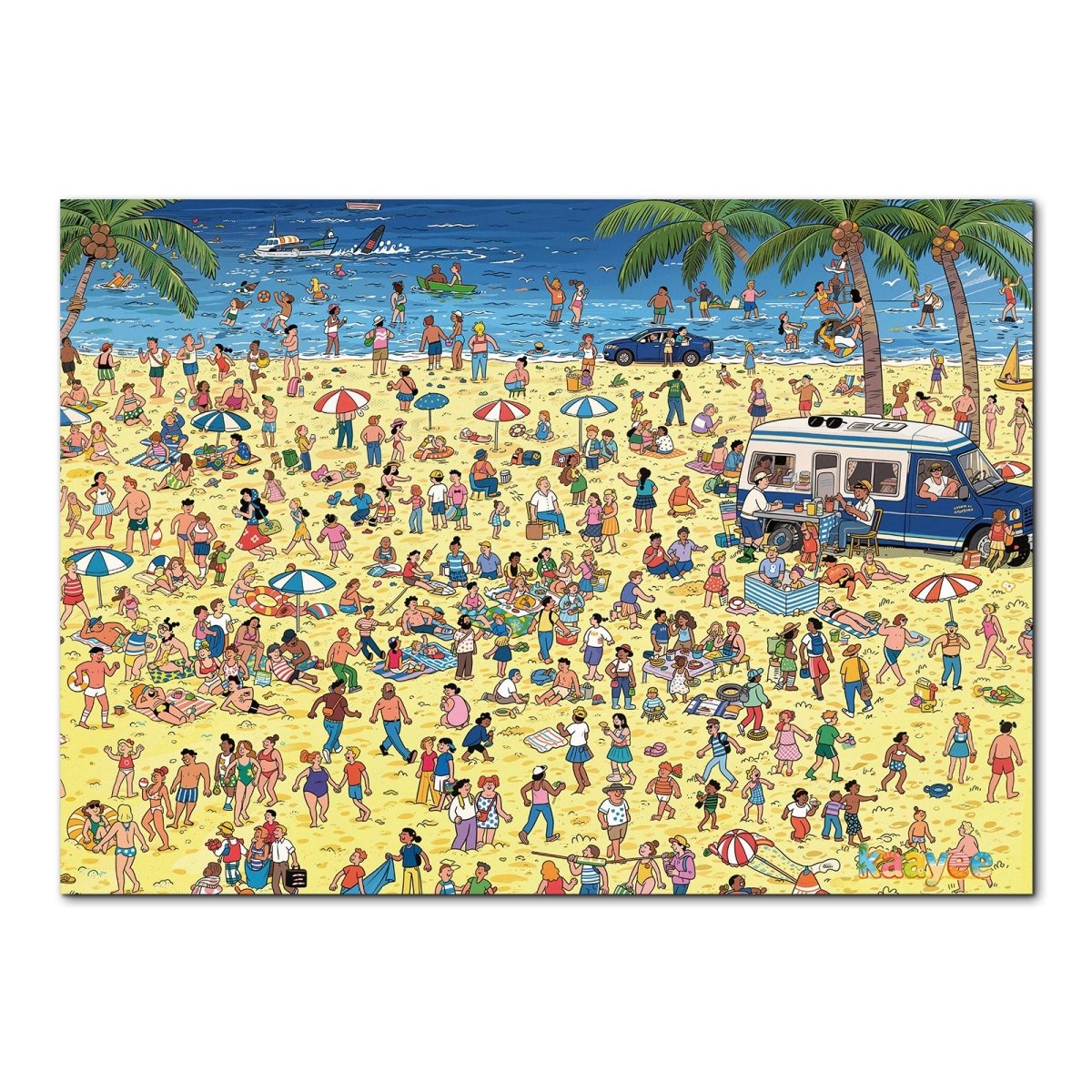 1000 - Piece Hidden Spot - the - Person Jigsaw Puzzle – Where’s Zoe? Beach Day - KAAYEE Puzzle
