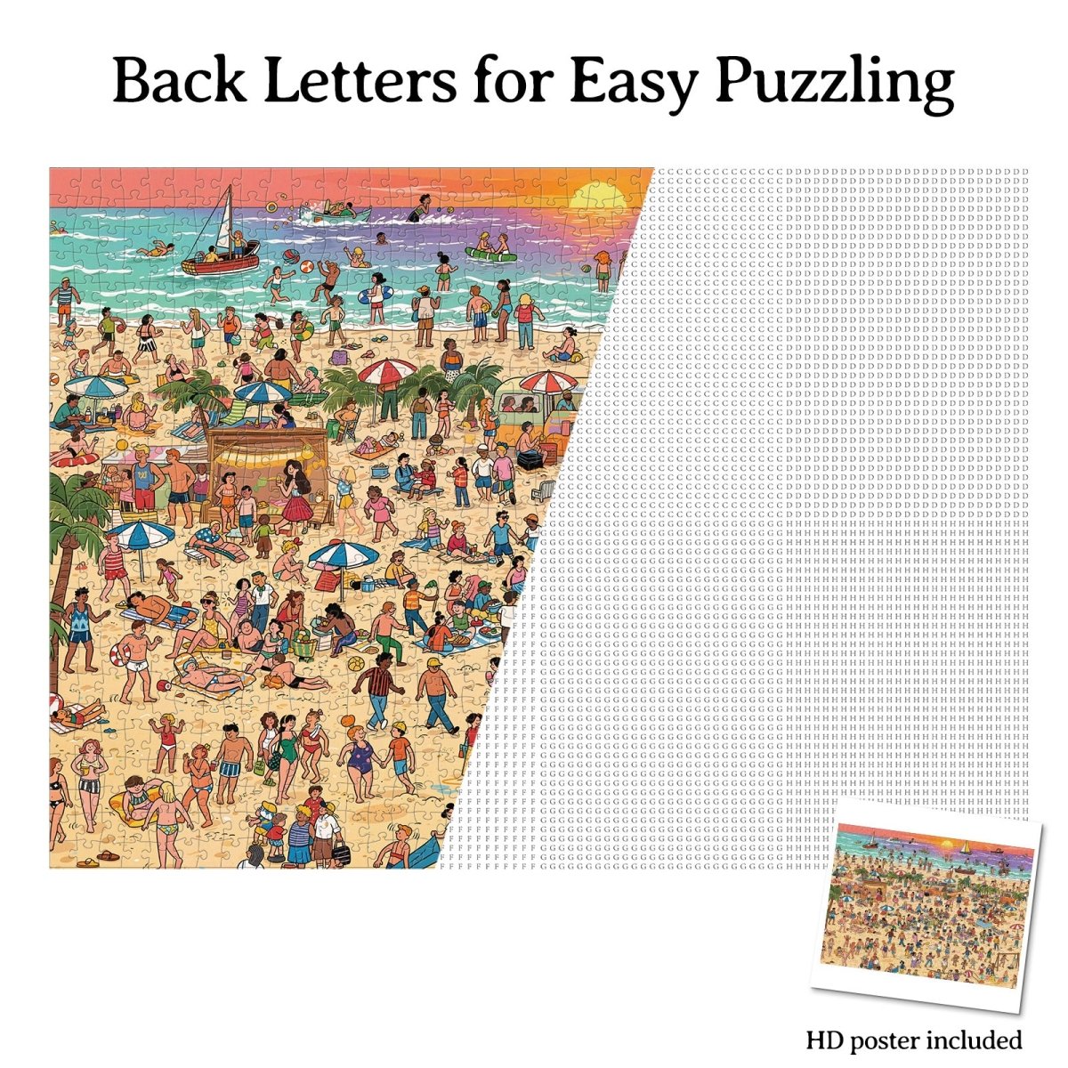 1000 - Piece Hidden Spot - the - Person Jigsaw Puzzle – Who's in Danger? Sunset Beach - KAAYEE Puzzle