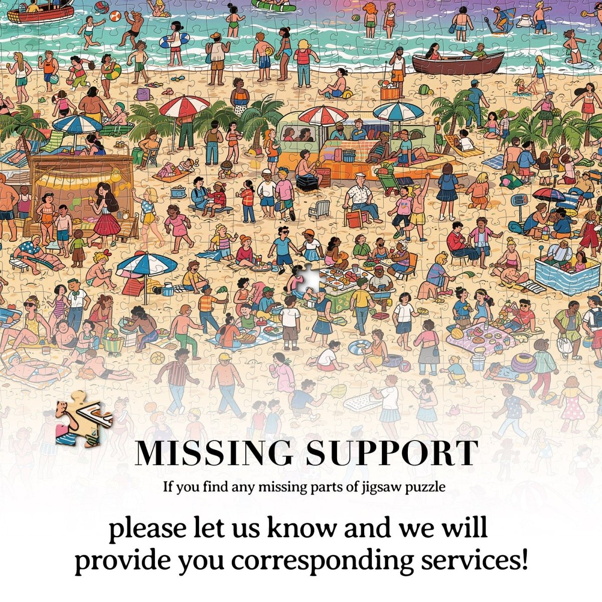 1000 - Piece Hidden Spot - the - Person Jigsaw Puzzle – Who's in Danger? Sunset Beach - KAAYEE Puzzle