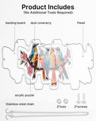 114 - piece Acrylic Jigsaw Puzzle Suncatcher - Blossom Songbirds - KAAYEE Puzzle