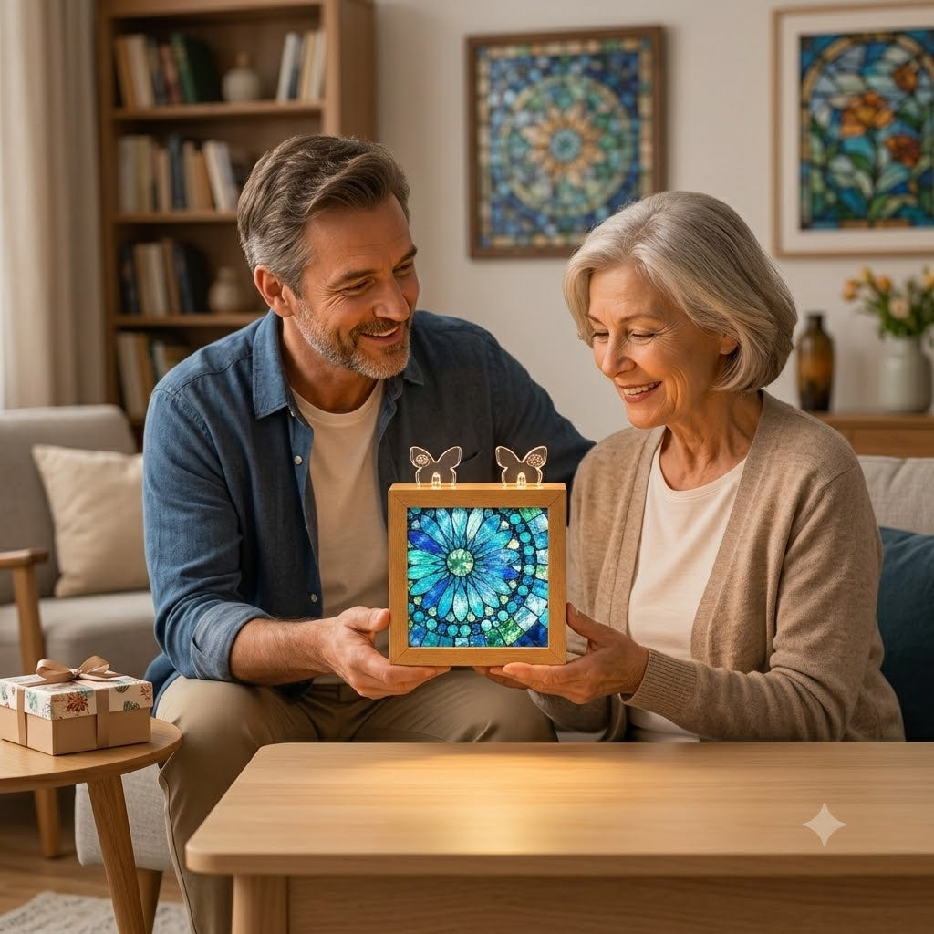 Acrylic Jigsaw Puzzle Wooden Frame Night Light -Canyon Vista