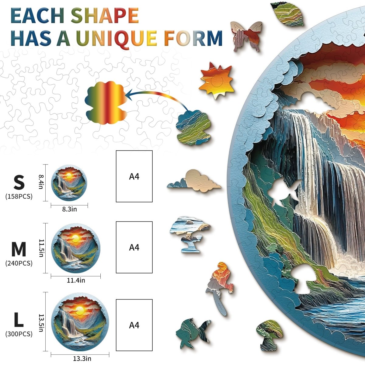 3D Beautiful Gorge Wooden Jigsaw Puzzle - KAAYEE Puzzle