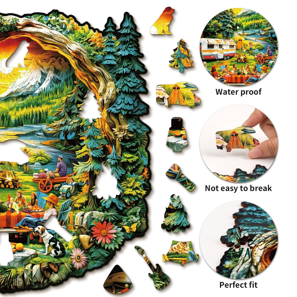 3D Comfortable Campsite Wooden Jigsaw Puzzle - KAAYEE Puzzle