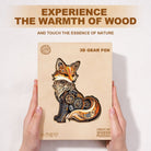 3D Gear fox Wooden Jigsaw Puzzle - KAAYEE Puzzle