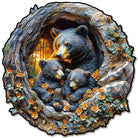 3D Hugging Bear and Cub Wooden Jigsaw Puzzle - KAAYEE Puzzle