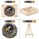 3D Hugging Bear and Cub Wooden Jigsaw Puzzle - KAAYEE Puzzle