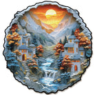 3D Mountain Stream Cottage Wooden Jigsaw Puzzle - KAAYEE Puzzle