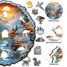 3D Mountain Stream Cottage Wooden Jigsaw Puzzle - KAAYEE Puzzle