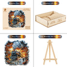 3D Retro Steam Train Wooden Jigsaw Puzzle - KAAYEE Puzzle