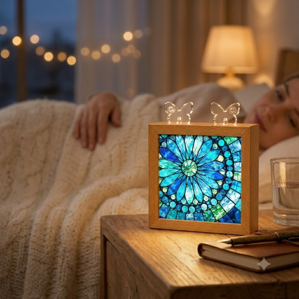 Acrylic Jigsaw Puzzle Wooden Frame Night Light -Canyon Vista