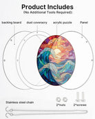 83 - piece Acrylic Jigsaw Puzzle Suncatcher - Chasing the Sun Sea - KAAYEE Puzzle