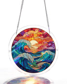 83 - piece Acrylic Jigsaw Puzzle Suncatcher - Chasing the Sun Sea - KAAYEE Puzzle