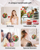 83 - piece Acrylic Jigsaw Puzzle Suncatcher - Emerald Flame Hummingbird - KAAYEE Puzzle