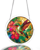 83 - piece Acrylic Jigsaw Puzzle Suncatcher - Emerald Flame Hummingbird - KAAYEE Puzzle