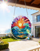 83 - piece Acrylic Jigsaw Puzzle Suncatcher - Golden Tide - KAAYEE Puzzle