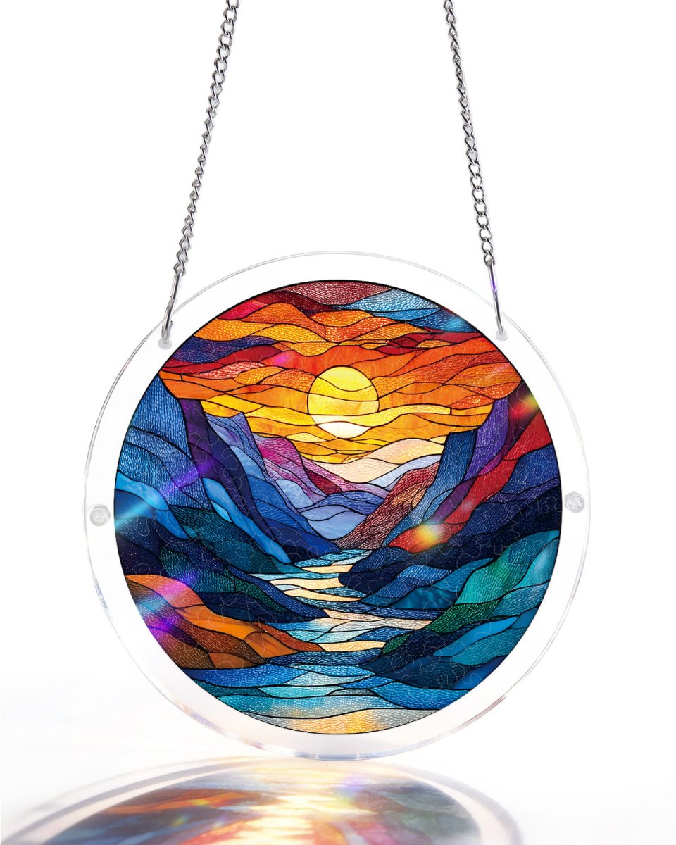 Moonlit Riverscape Light Suncatcher-Acrylic Window Art – KAAYEE Puzzle