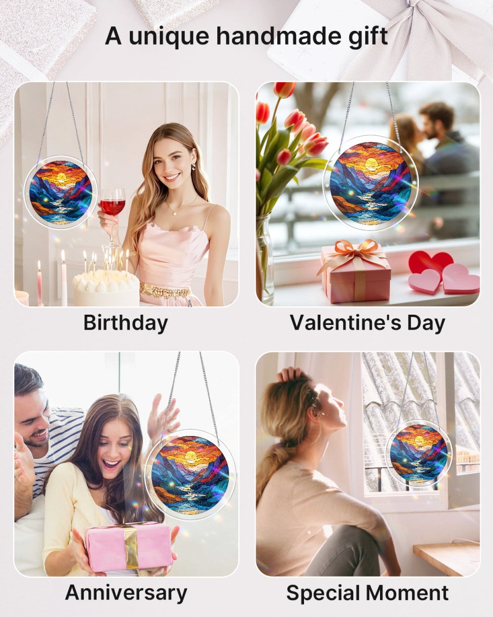 83 - piece Acrylic Jigsaw Puzzle Suncatcher - Moonlit Riverscape - KAAYEE Puzzle