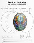 83 - piece Acrylic Jigsaw Puzzle Suncatcher - Peacock of Radiance - KAAYEE Puzzle