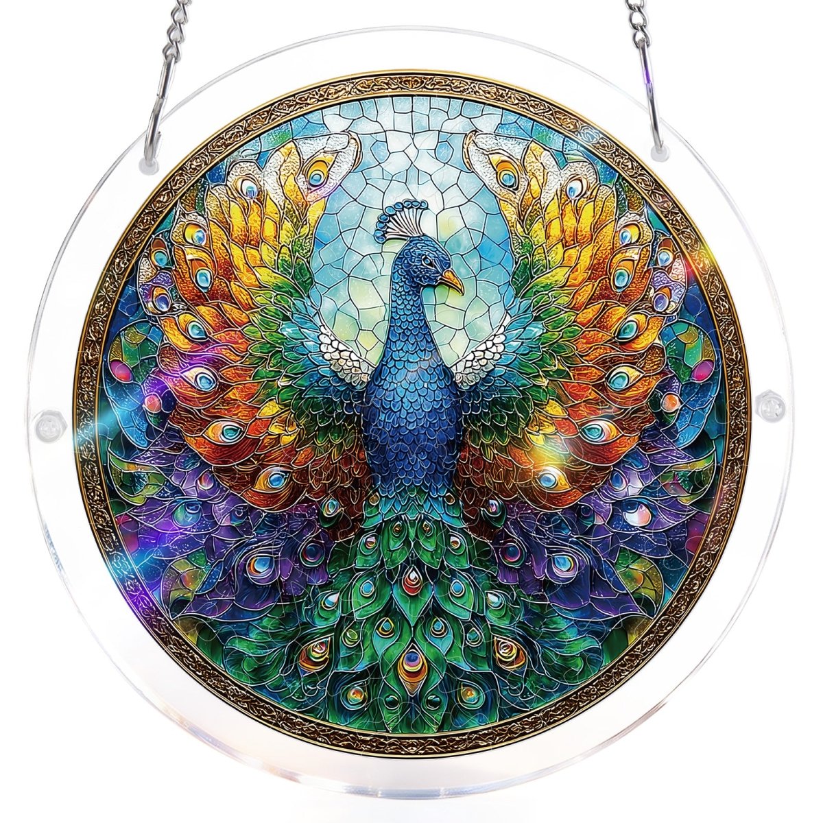 83 - piece Acrylic Jigsaw Puzzle Suncatcher - Peacock of Radiance - KAAYEE Puzzle