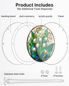 83 - piece Acrylic Jigsaw Puzzle Suncatcher - Secret Lily Valley - KAAYEE Puzzle