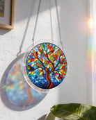 83 - piece Acrylic Jigsaw Puzzle Suncatcher - Tree of Radiant Glass - KAAYEE Puzzle