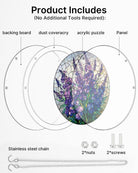 83 - piece Acrylic Jigsaw Puzzle Suncatcher - Violet Garden Grace - KAAYEE Puzzle