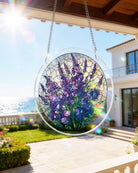 83 - piece Acrylic Jigsaw Puzzle Suncatcher - Violet Garden Grace - KAAYEE Puzzle