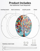 83 - piece Acrylic Jigsaw Puzzle Suncatcher - Vivid Tree of Life - KAAYEE Puzzle