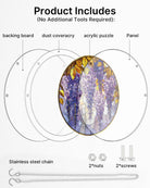 83 - piece Acrylic Jigsaw Puzzle Suncatcher - Wisteria in Glasslight - KAAYEE Puzzle
