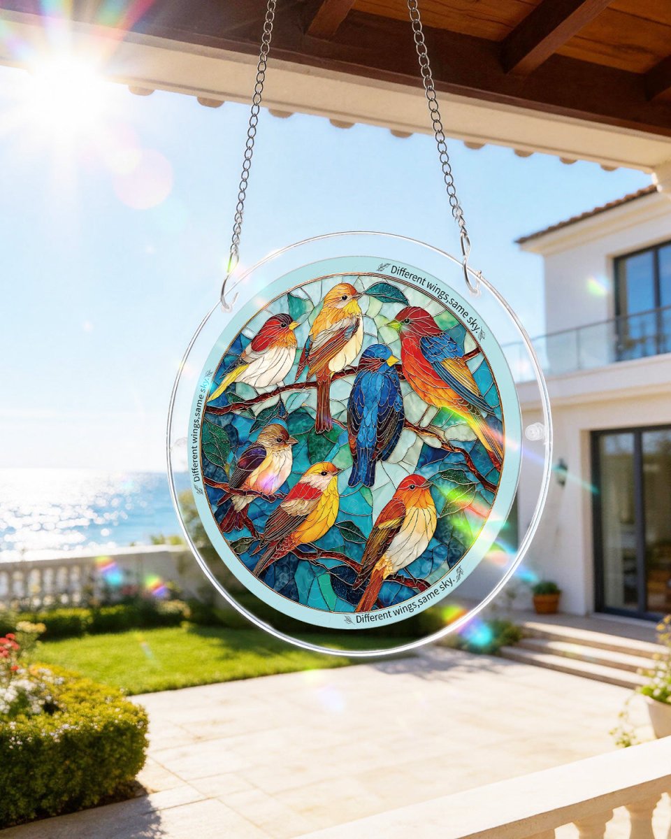 Glowing Feather Haven Light Suncatcher-Acrylic Window Art – KAAYEE