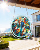 83 - piece Jigsaw Puzzle Acrylic Suncatcher - Glowing Feather Haven - KAAYEE Puzzle