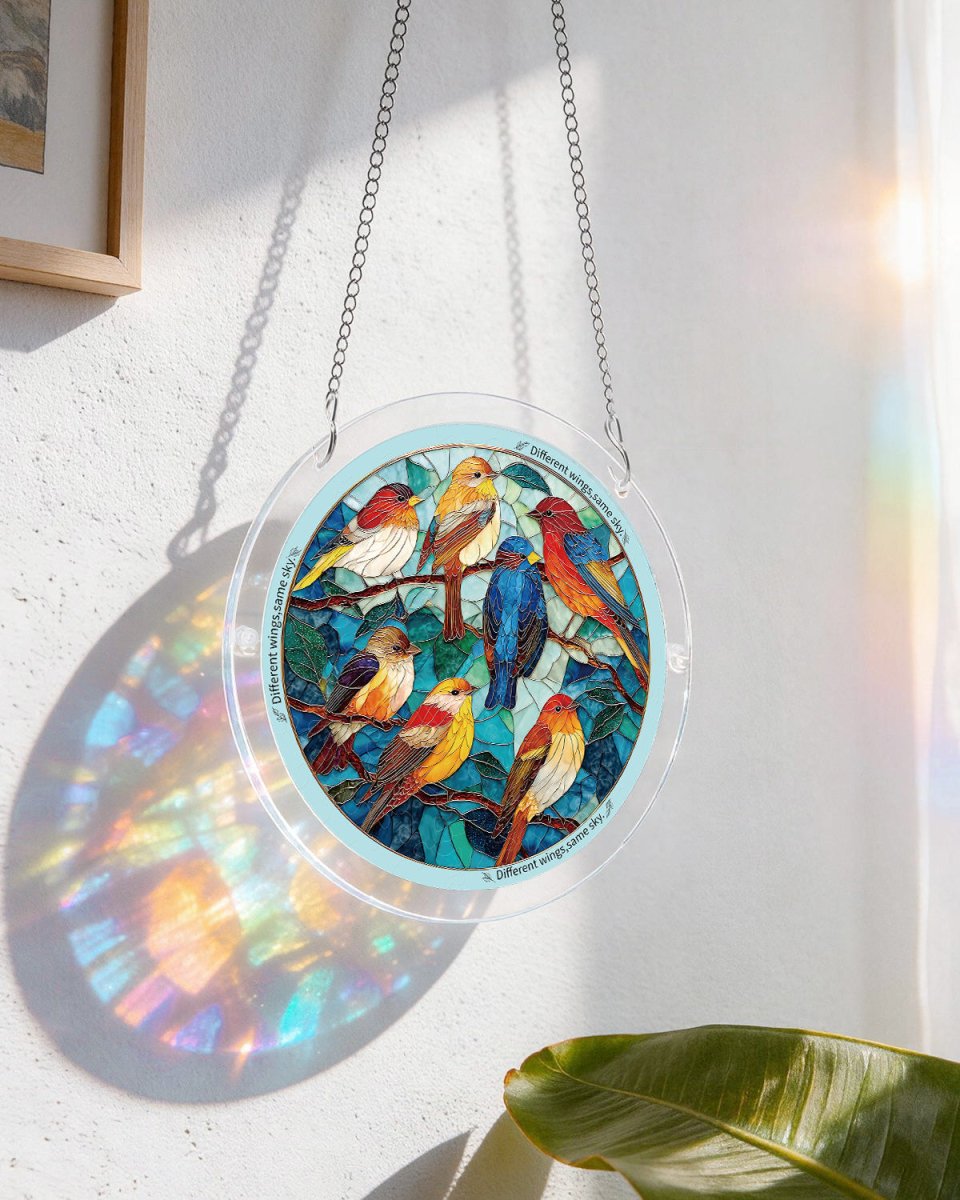 Glowing Feather Haven Light Suncatcher-Acrylic Window Art – KAAYEE