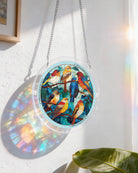 83 - piece Jigsaw Puzzle Acrylic Suncatcher - Glowing Feather Haven - KAAYEE Puzzle