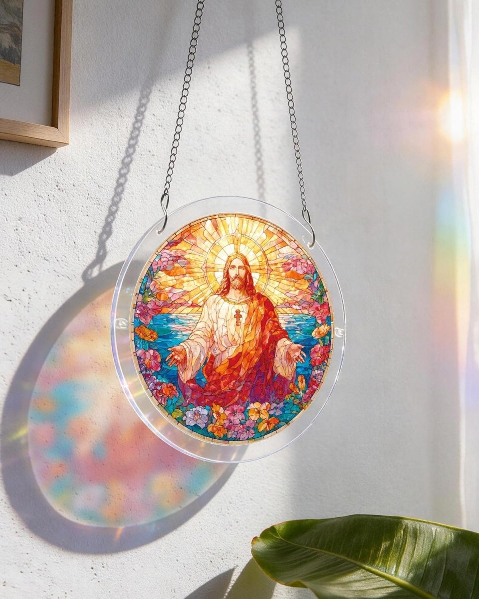 83 - piece Jigsaw Puzzle Acrylic Suncatcher - Holy Light of Jesus - KAAYEE Puzzle