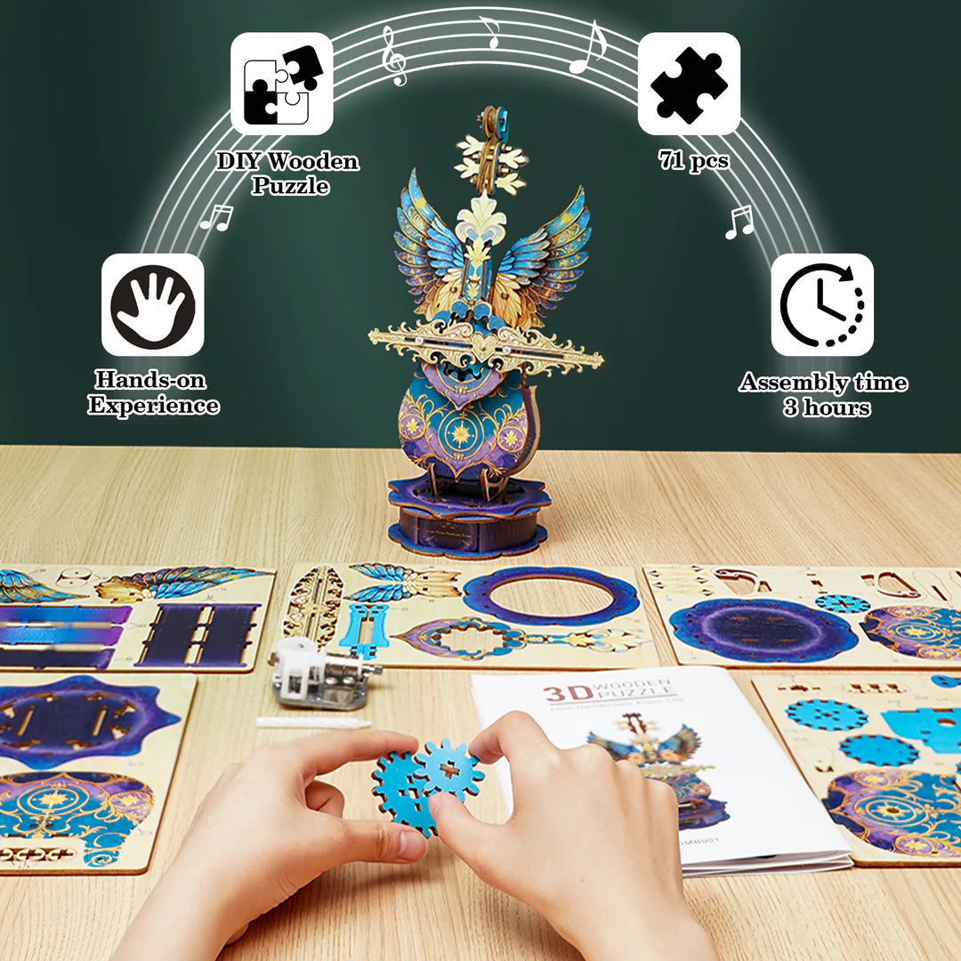 DIY Wooden Music Box, 3D Puzzle Craft Kit