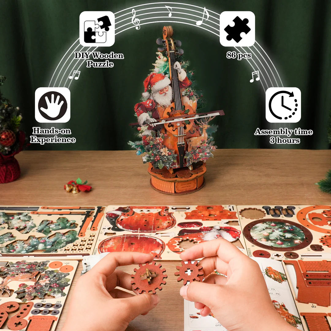 DIY Wooden Music Box, 3D Puzzle Craft Kit