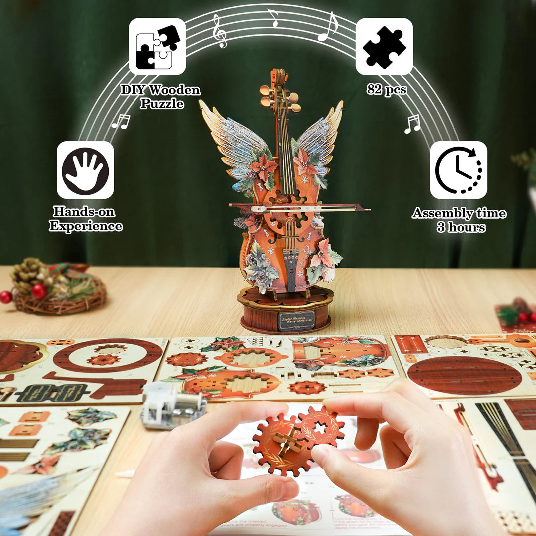 DIY Wooden Music Box, 3D Puzzle Craft Kit