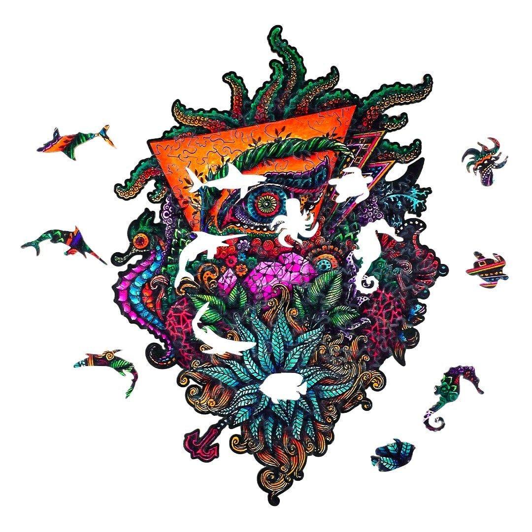 ALMIGHTY EYE Wooden Jigsaw Puzzle - KAAYEE Puzzle