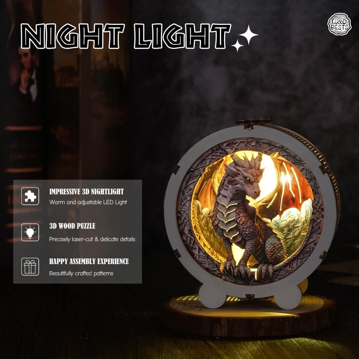 Ancient Dragon Night Light - KAAYEE Puzzle