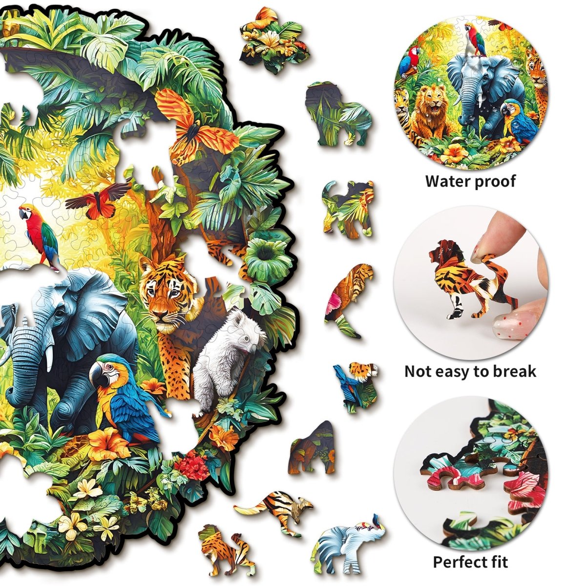 Animal Paradise Wooden Jigsaw Puzzle - KAAYEE Puzzle
