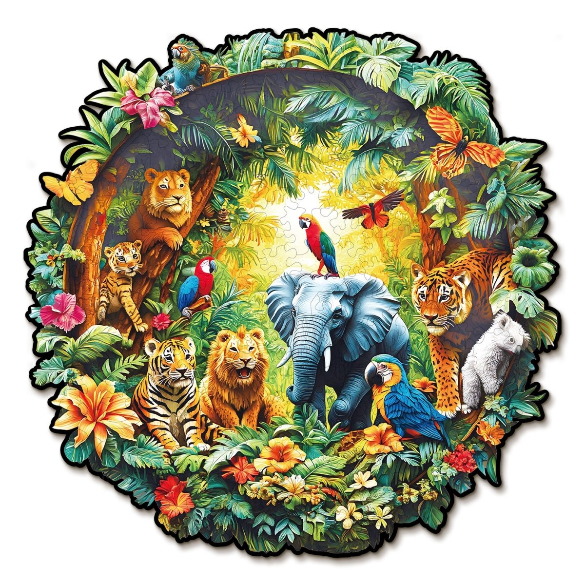 Animal Paradise Wooden Jigsaw Puzzle - KAAYEE Puzzle