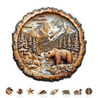 Annual ring Bear Wooden Jigsaw Puzzle - KAAYEE Puzzle