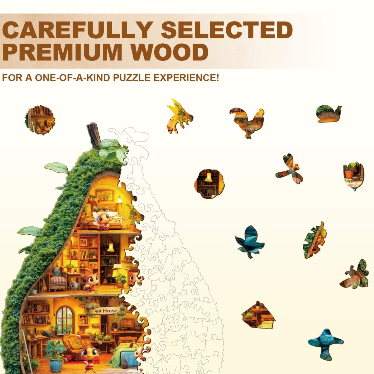 Ant House Wooden Jigsaw Puzzle - KAAYEE Puzzle
