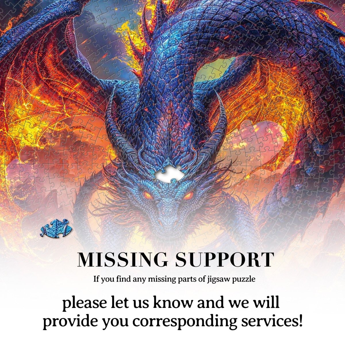 Artistic 1000 - Piece Cardboard Jigsaw Puzzle - Abyssfire Dragon - KAAYEE Puzzle