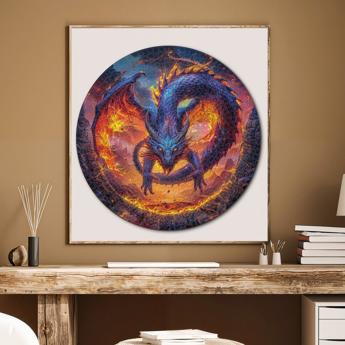 Artistic 1000 - Piece Cardboard Jigsaw Puzzle - Abyssfire Dragon - KAAYEE Puzzle